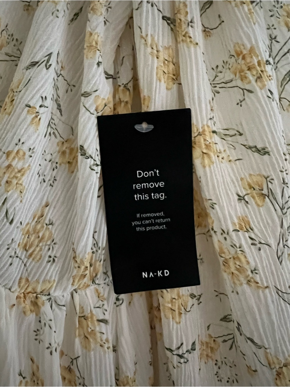 NA-KD Floral Wrap Maxi Dress in Cream and Mustard - Picture 4 of 8